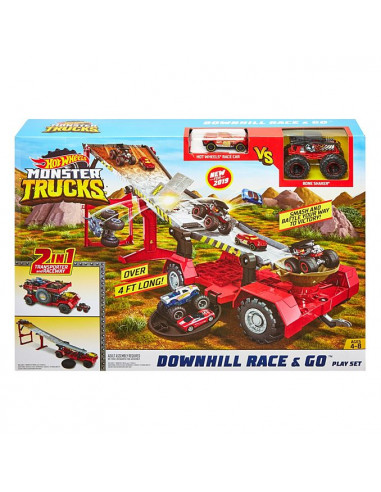 Set de joaca Hot Wheels - Monster Trucks 2 in 1,GFR15