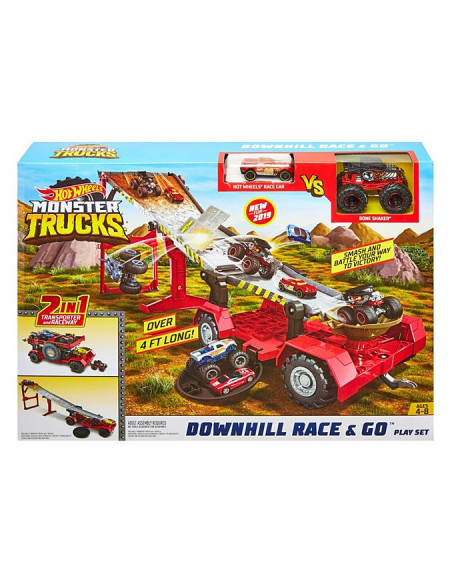 Set de joaca Hot Wheels - Monster Trucks 2 in 1,GFR15