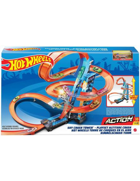 Set de Joaca Hot Wheels - Sky Crash Tower Car (Coliziuni in