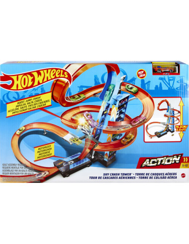 Set de Joaca Hot Wheels - Sky Crash Tower Car (Coliziuni in