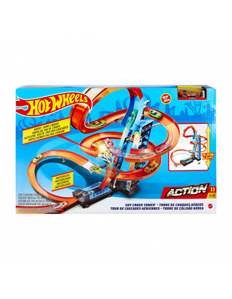 Set de Joaca Hot Wheels - Sky Crash Tower Car (Coliziuni in