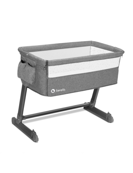 BN-LO-THEO_GREY_STONE_NATURAL,Lionelo - Patut co-sleeper Theo 2 in 1, Cu setare unghiulara, Reglabil in 5 pozitii pe inaltime, C