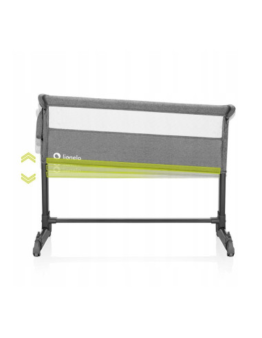 BN-LO-THEO_GREY_STONE_NATURAL,Lionelo - Patut co-sleeper Theo 2 in 1, Cu setare unghiulara, Reglabil in 5 pozitii pe inaltime, C