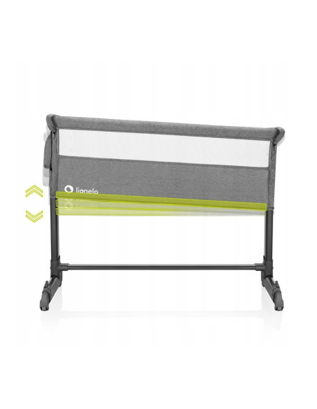 BN-LO-THEO_GREY_STONE_NATURAL,Lionelo - Patut co-sleeper Theo 2 in 1, Cu setare unghiulara, Reglabil in 5 pozitii pe inaltime, C