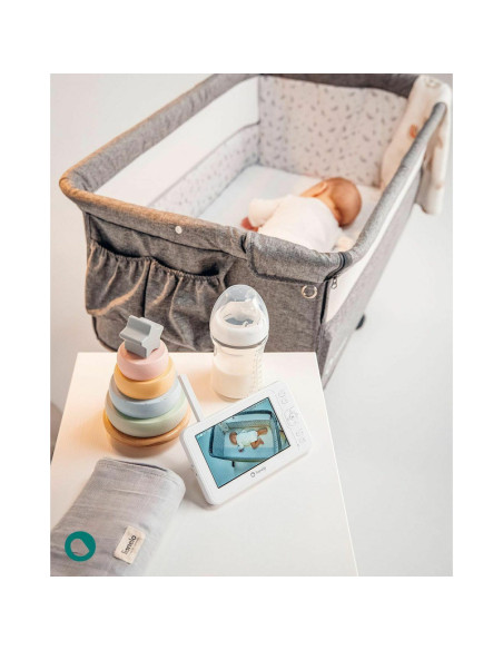 BN-LO-THEO_GREY_STONE_NATURAL,Lionelo - Patut co-sleeper Theo 2 in 1, Cu setare unghiulara, Reglabil in 5 pozitii pe inaltime, C