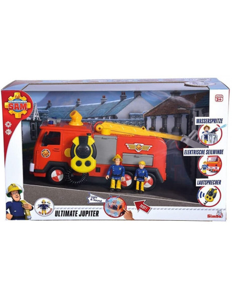 Masina de pompieri Simba Fireman Sam Mega Deluxe Jupiter cu 2 Masina de pompieri Simba Fireman Sam Mega Deluxe Jupiter cu 2