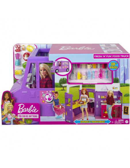 Set Mattel de Joaca Rulota cu Mancare Barbie,GMW07