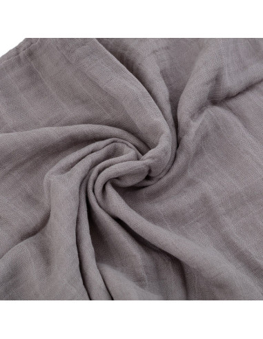 BN-415360,Petite&Mars - Set 3 scutece din muselina de bambus Moussy Ochre Leaves, Hipoalergenice, 68 x 68 cm, Certificate Oeko T