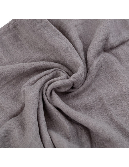 BN-415360,Petite&Mars - Set 3 scutece din muselina de bambus Moussy Ochre Leaves, Hipoalergenice, 68 x 68 cm, Certificate Oeko T