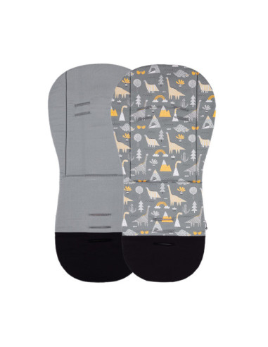 BN-503783,Petite&Mars - Husa pentru carucior din spuma cu memorie elastica, Editie limitata, Cu dinozauri, Utilizare fata-verso,
