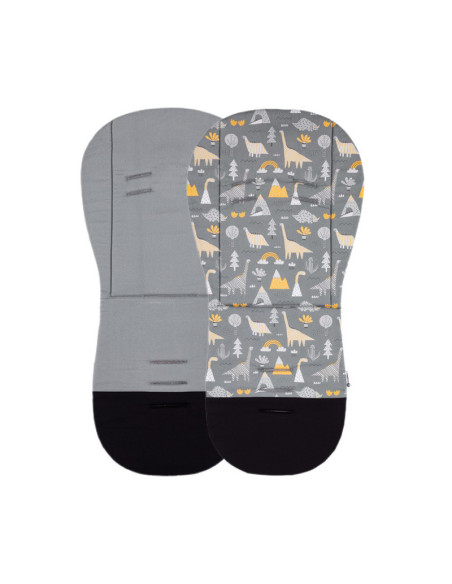 BN-503783,Petite&Mars - Husa pentru carucior din spuma cu memorie elastica, Editie limitata, Cu dinozauri, Utilizare fata-verso,