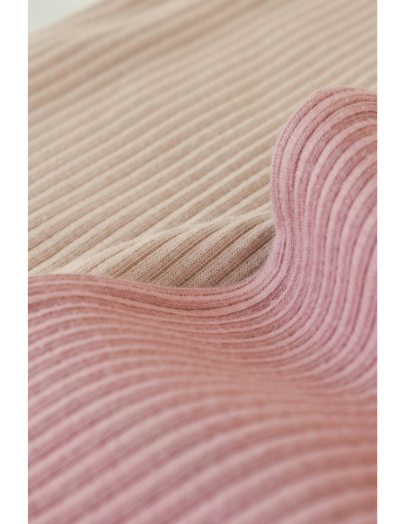 UP-BC-CSYM11407-0,Set de 2 salopetele cu maneca scurta din bumbac organic si modal - Roz/ Blush