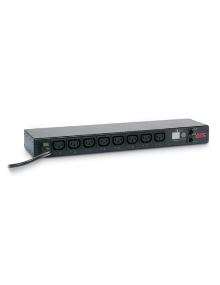 AP7920B,PDU APC, 1U pt. rack 19 inch, 8 prize IEC, intrare IEC, max 12 A, cablu 2 m, negru, "AP7920B" (include TV 3.50lei)