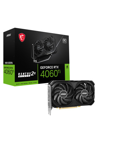 GEFORCE RTX 4060 TI VENTUS 2X BLACK 8G O,MSI GeForce RTX 4060 Ti VENTUS 2X BLACK 8GB OC "GEFORCE RTX 4060 TI VENTUS 2X BLACK 8G 