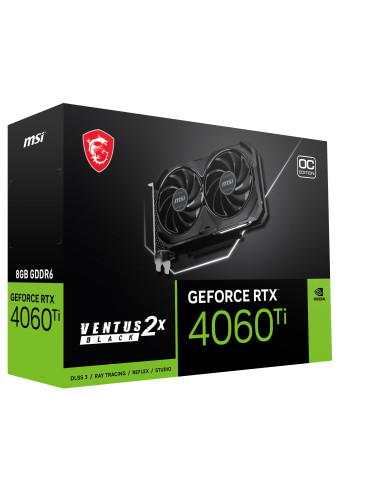 GEFORCE RTX 4060 TI VENTUS 2X BLACK 8G O,MSI GeForce RTX 4060 Ti VENTUS 2X BLACK 8GB OC "GEFORCE RTX 4060 TI VENTUS 2X BLACK 8G 