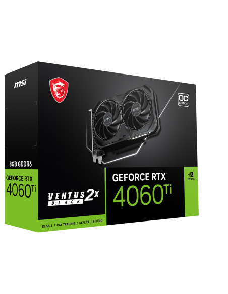 GEFORCE RTX 4060 TI VENTUS 2X BLACK 8G O,MSI GeForce RTX 4060 Ti VENTUS 2X BLACK 8GB OC "GEFORCE RTX 4060 TI VENTUS 2X BLACK 8G 