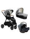 BB-C1817CALAG000trio,Joie - Carucior pentru copii multifunctional 3 in 1 Finiti Signature Carbon/Lagoon (Carucior Finiti Carbon 