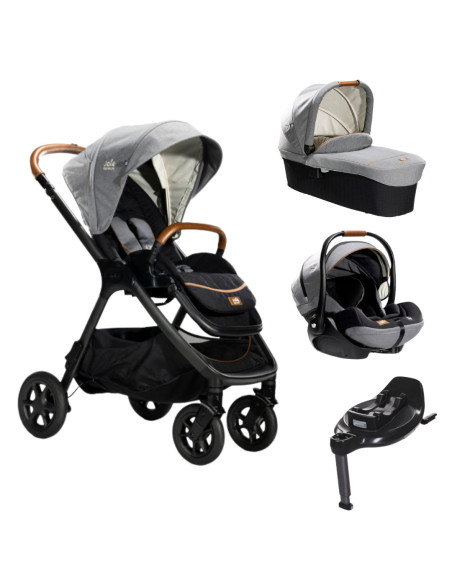 BB-D2104AABLK000BO,Joie - Carucior pentru copii multifunctional 3 in 1 Finiti Signature Carbon + Baza Isofix Encore (Carucior Fi