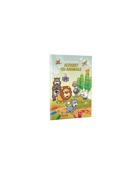 9493160,Carte de colorat Herlitz A4, 16 pagini, Alfabet cu animale