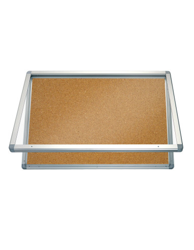 3682V17,Avizier pentru interior cu deschidere verticala si incuietoare - suprafata din pluta 6 x a4 - adancime 24 mm