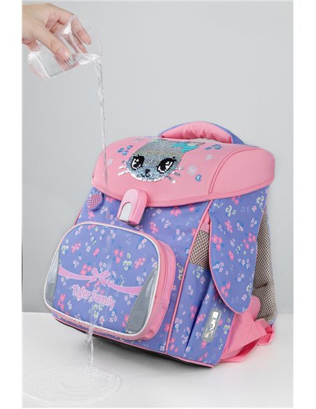TGJL-065A(1),Ghiozdan scoala Herlitz neechipat Jolly, Motiv Lovely Kitty Cat