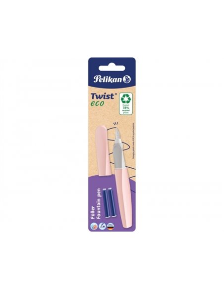 822244/ROZ,Stilou Pelikan twist din material reciclat M, Roz