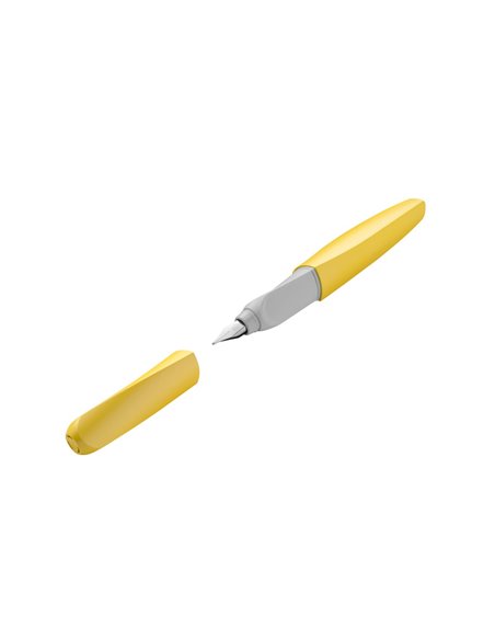 820219,Stilou Herlitz Twist bright sunshine, penita m, 2 rezerve albastre, blister