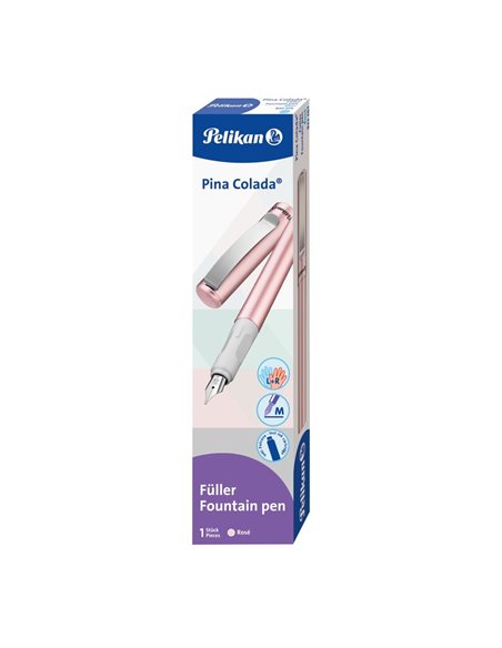 822367,Stilou Pelikan Pina Colada, culoare roz metalizat, penita M