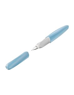 822206,Stilou Pelikan Twist din material reciclat, penita M, Albastru deschis 2