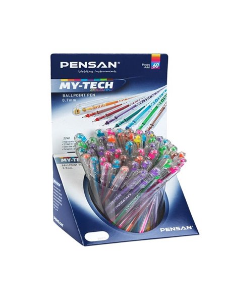2240,Pix Pensan MY TECH 0.7 mm, 60 buc/set, culori asortate