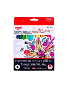 CC348T,Creioane colorate Daco, 48 culori/set, Multicolor
