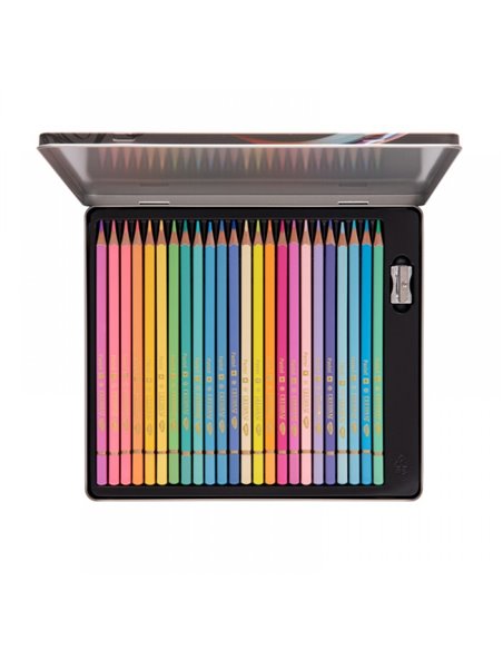 CC324P,Creioane colorate Daco 24 culori/cutie metalica pastel CC324P,Creioane colorate Daco 24 culori/cutie metalica pastel