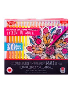 CC380,Creioane colorate DAaco 80 de culori/set, Multicolor