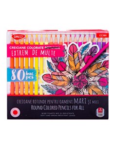 CC380,Creioane colorate DAaco 80 de culori/set, Multicolor