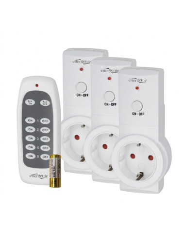 EG-SSWS3-01,PRIZA inteligenta GEMBIRD, Schuko x 1, conectare prin Schuko (T), 16 A, protectie copii, telecomanda wireless pana l