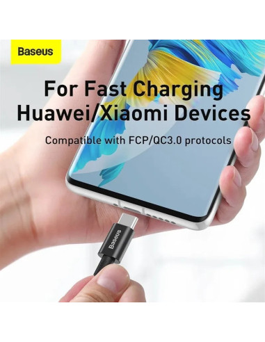 CATYS-C02,CABLU alimentare si date Baseus Superior, Fast Charging Data Cable pt. smartphone, USB Type-C la USB Type-C 100W, 2m, 