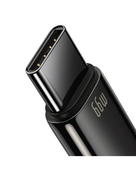 CATWJ-C01,CABLU alimentare si date Baseus Tungsten Gold, Fast Charging Data Cable pt. smartphone, USB la USB Type-C 66W, braided
