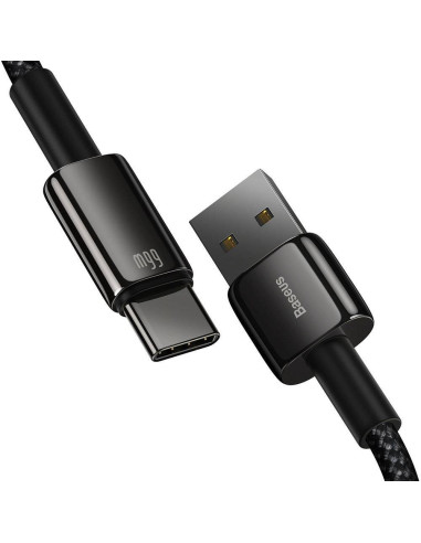 CATWJ-C01,CABLU alimentare si date Baseus Tungsten Gold, Fast Charging Data Cable pt. smartphone, USB la USB Type-C 66W, braided