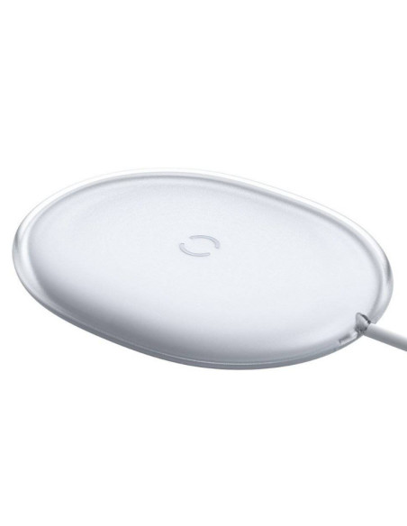 WXGD-02,INCARCATOR wireless Baseus Jelly Qi 15W, compatibilitate smartphones, cablu Type-C la USB inclus, alb "WXGD-02" (timbru 