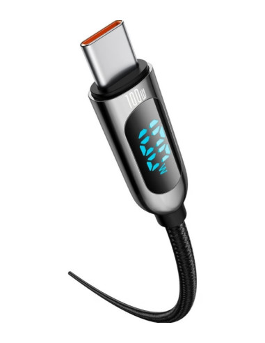 CATSK-C01,CABLU alimentare si date Baseus Display, Fast Charging Data Cable pt. smartphone, USB Type-C la USB Type-C 100W, braid
