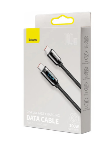 CATSK-C01,CABLU alimentare si date Baseus Display, Fast Charging Data Cable pt. smartphone, USB Type-C la USB Type-C 100W, braid