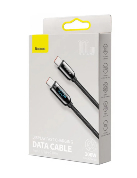 CATSK-C01,CABLU alimentare si date Baseus Display, Fast Charging Data Cable pt. smartphone, USB Type-C la USB Type-C 100W, braid