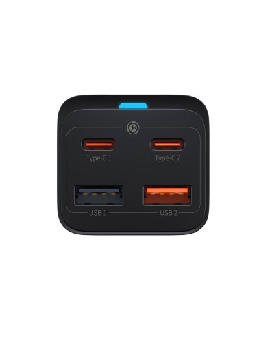 CCGP040101,INCARCATOR retea Baseus GaN3 Pro, Quick Charge 65W, 2 x USB, 2 x USB Type-C, include cablu USB Type-C la USB Type-C 1