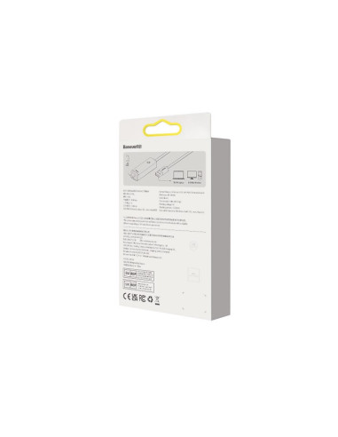 WKQX000113,ADAPTOR RETEA Baseus Lite, USB 2.0 to RJ-45 Gigabit LAN Adapter, metalic, LED, gri "WKQX000113" - 6932172606077