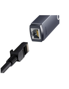 WKQX000313,ADAPTOR RETEA Baseus Lite, USB Type-C to RJ-45 Gigabit LAN, metalic, LED, gri "WKQX000313" - 6932172606138 2