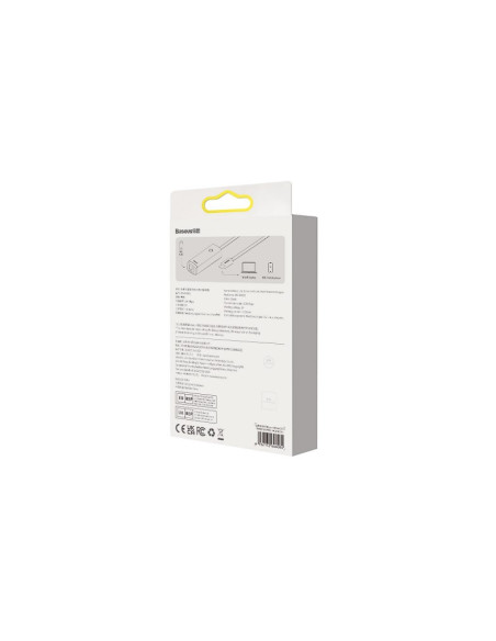 WKQX000313,ADAPTOR RETEA Baseus Lite, USB Type-C to RJ-45 Gigabit LAN, metalic, LED, gri "WKQX000313" - 6932172606138