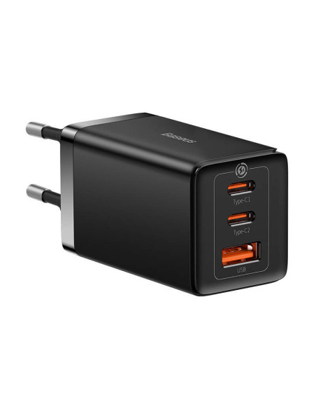CCGP120201,INCARCATOR RETEA Baseus GaN5 PRO, Quick Charge 65W, 2 x USB Type-C Output 5V/3A, 1 x USB, include cablu USB Type-C la