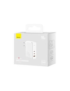 CCGP120202,INCARCATOR RETEA Baseus GaN5 PRO, Quick Charge 65W, 2 x USB Type-C Output 5V/3A, 1 x USB, include cablu USB Type-C la