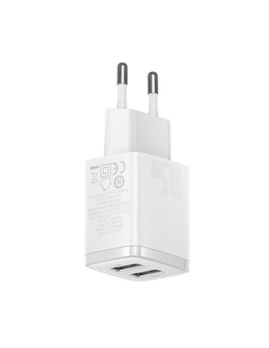 CCXJ010202,INCARCATOR retea Baseus Compact,10.5W, 2 x USB 5V/2.1A, alb "CCXJ010202" (timbru verde 0.18 lei) - 6932172606916