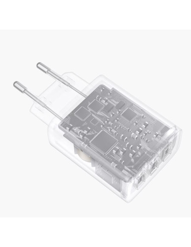 CCXJ020102,INCARCATOR retea Baseus Compact,17W, 3 x USB 5V/2.1A, alb "CCXJ020102" (timbru verde 0.18 lei) - 6932172606978